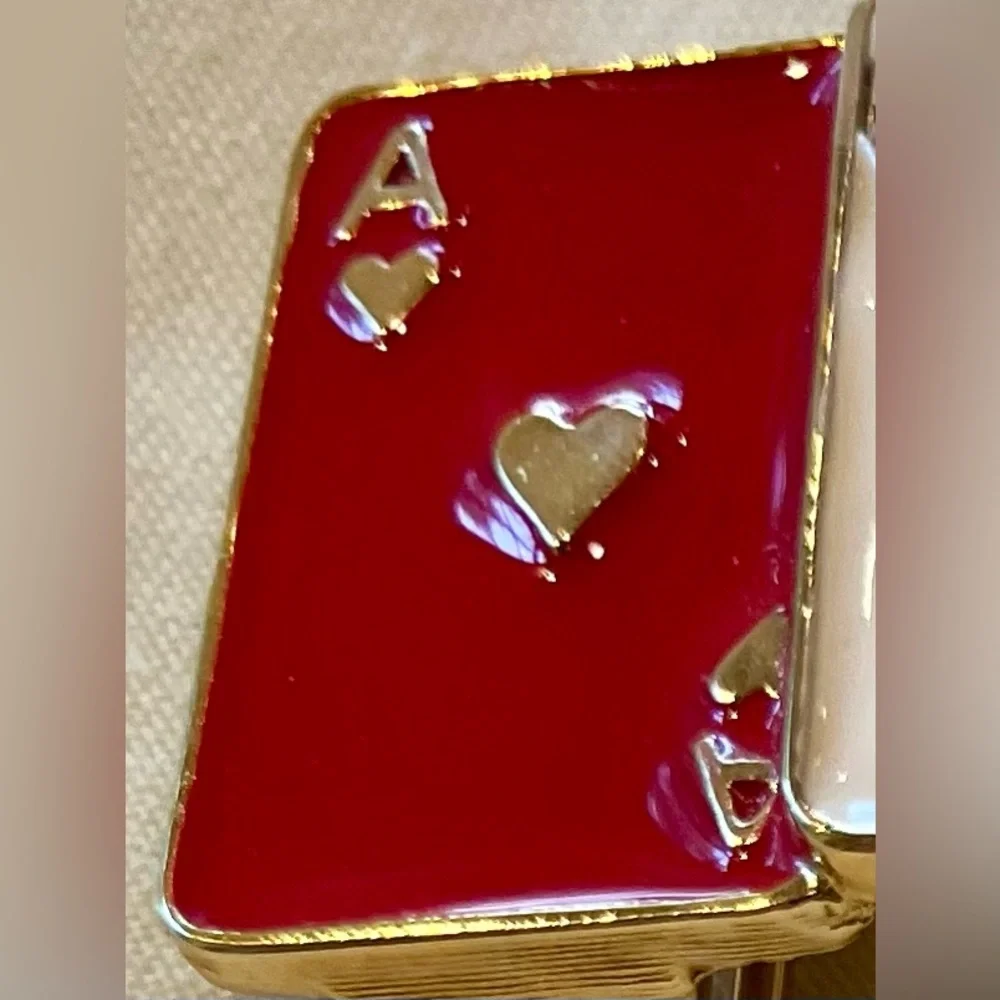 Vintage MIMI Di N “Playing Cards” Belt Buckle, NWT